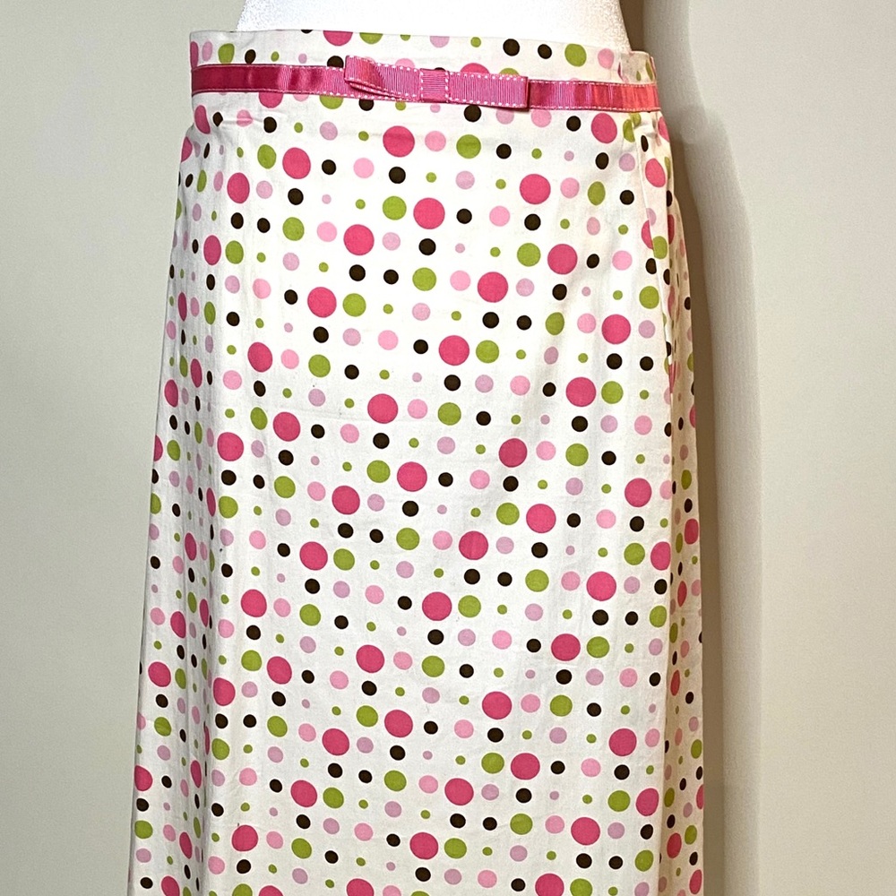 ☀️ Lily Pink and Green Polka Dot Skirt Size Medium